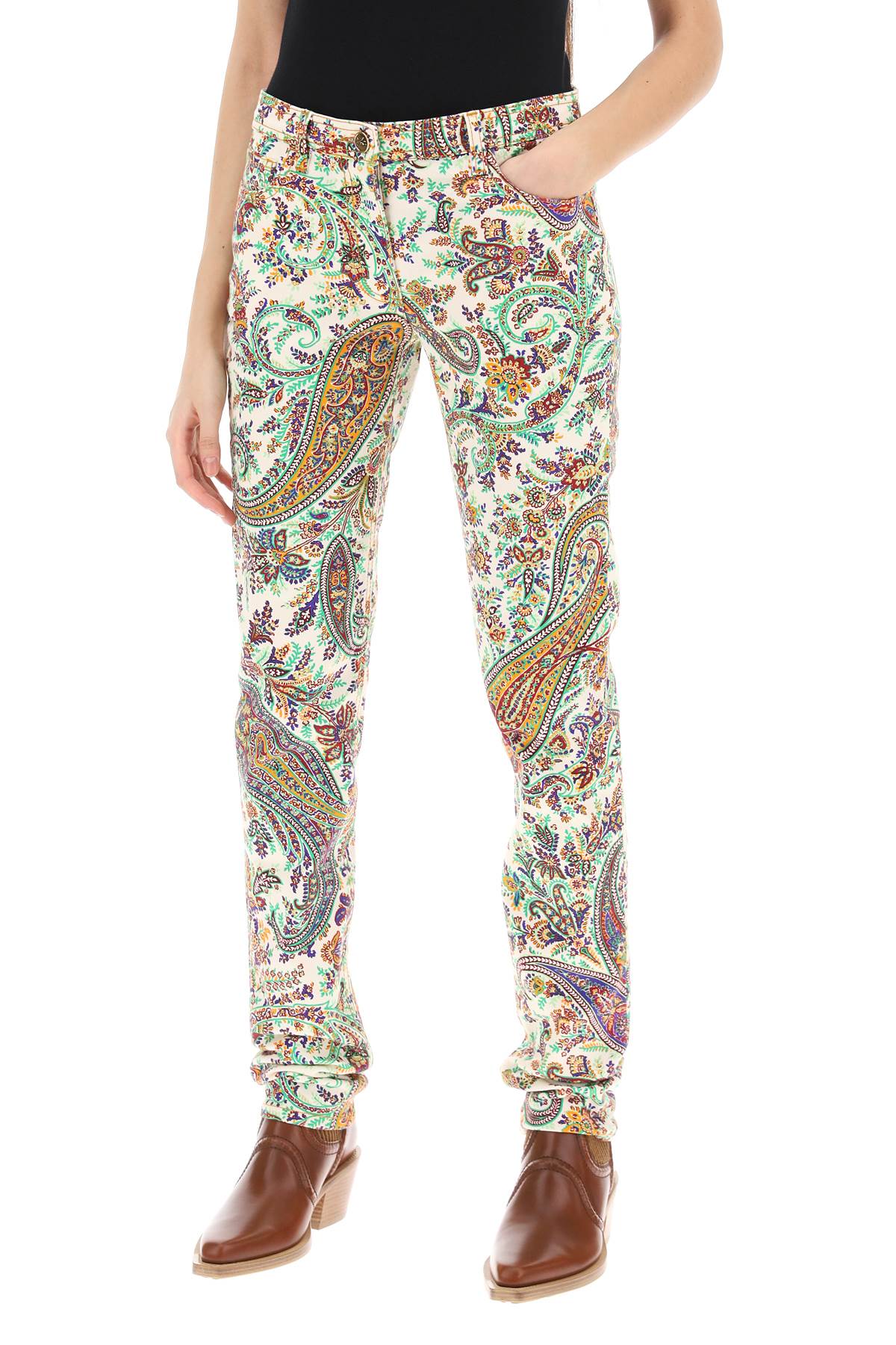 Etro paisley patterned jeans image 3