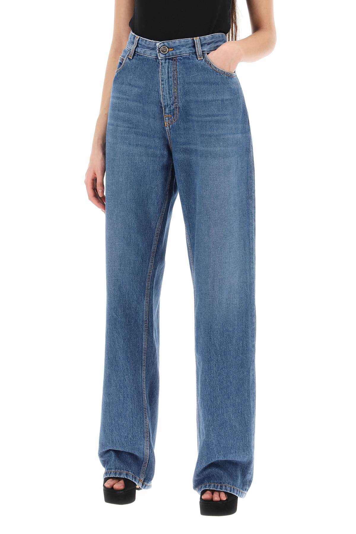 Etro low-waisted baggy jeans image 3