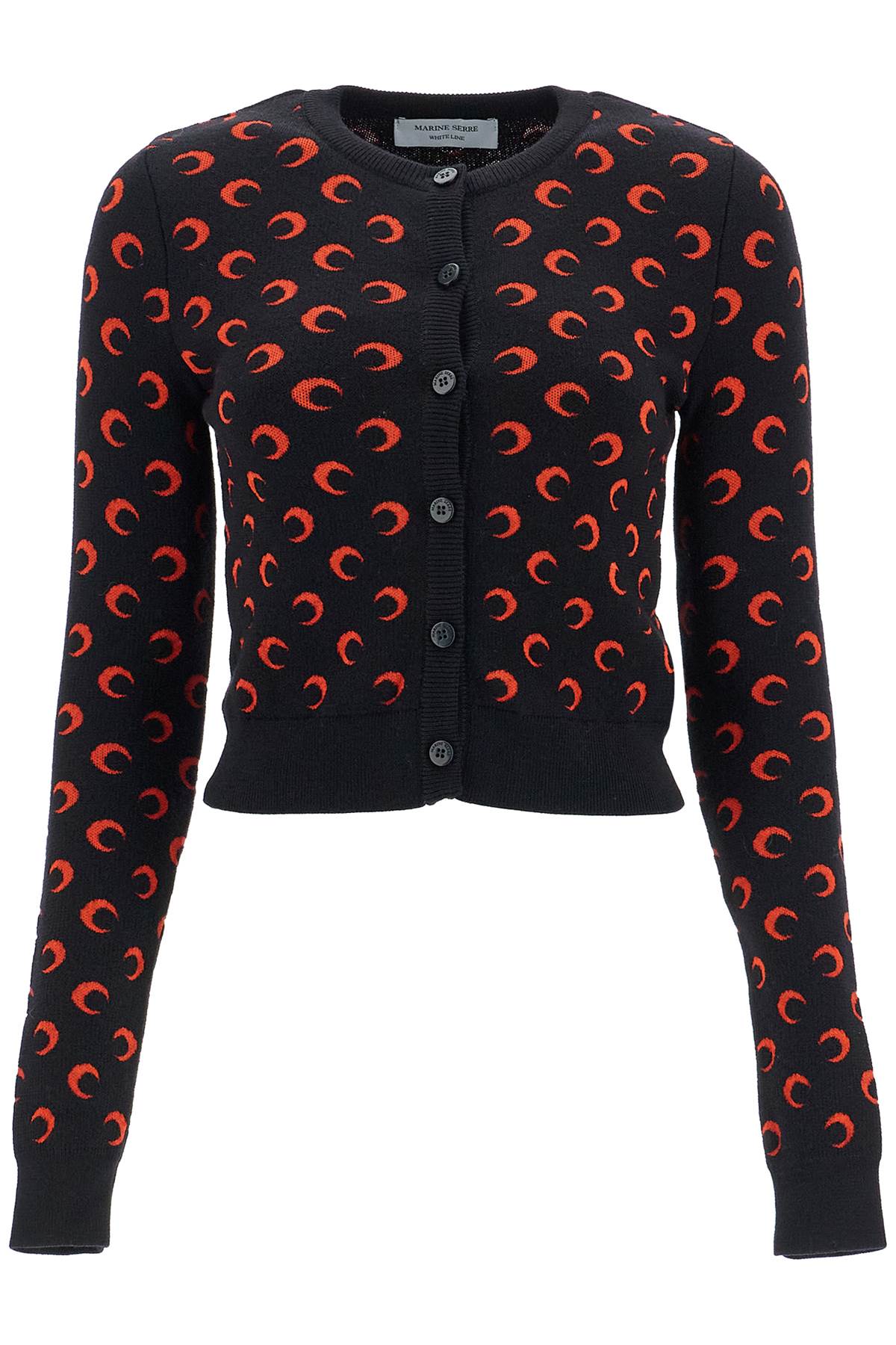 Marine Serre Moon Jacquard Cropped Cardigan image 0