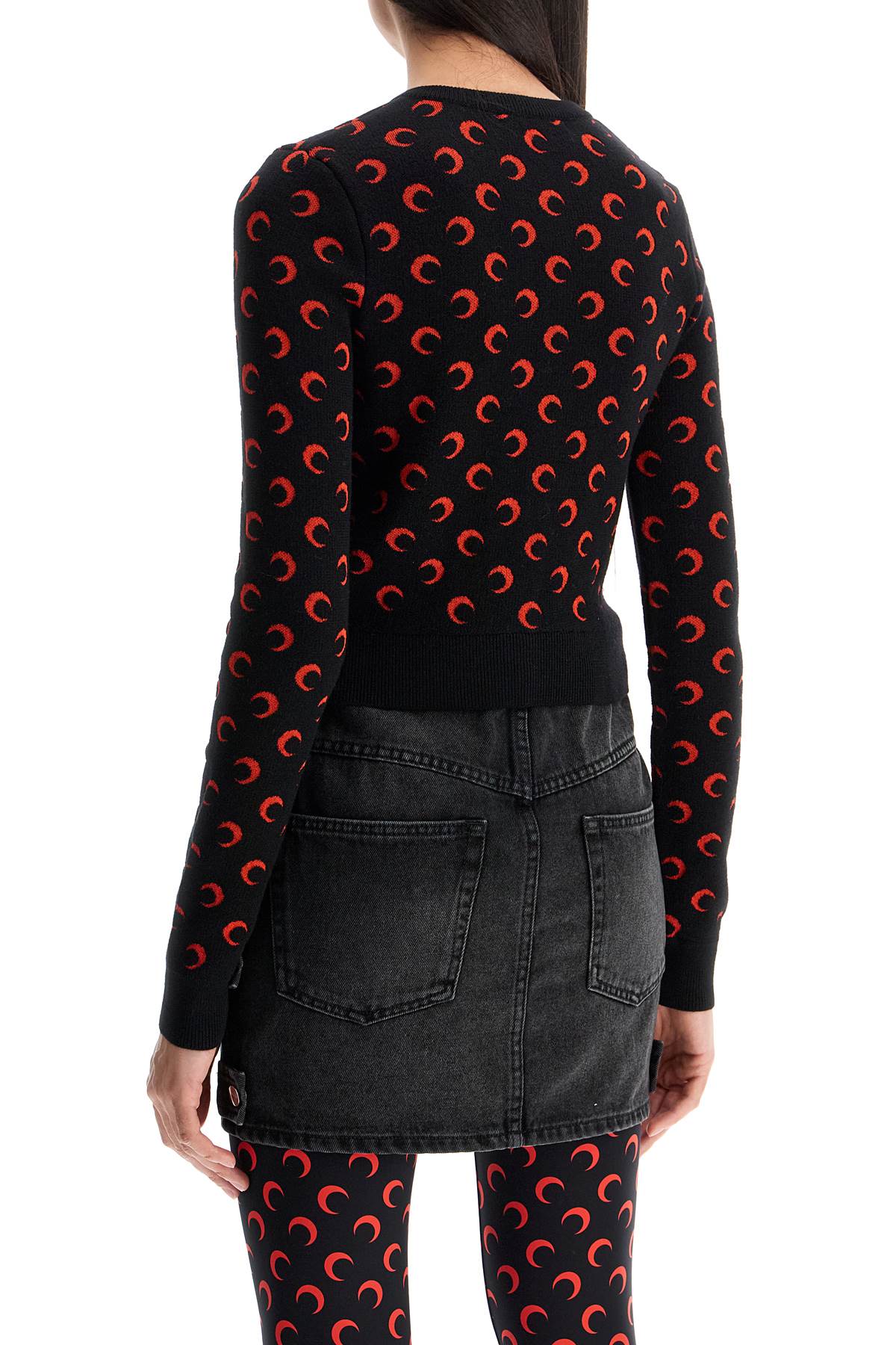 Marine Serre Moon Jacquard Cropped Cardigan image 2