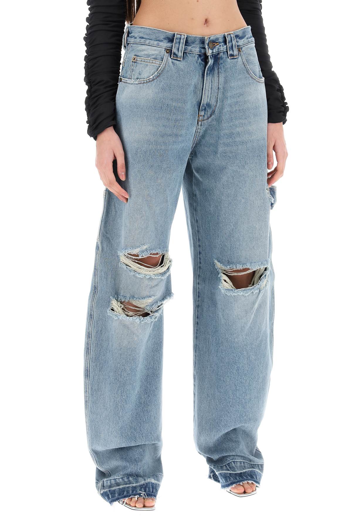 Darkpark audrey cargo jeans with rips image 1