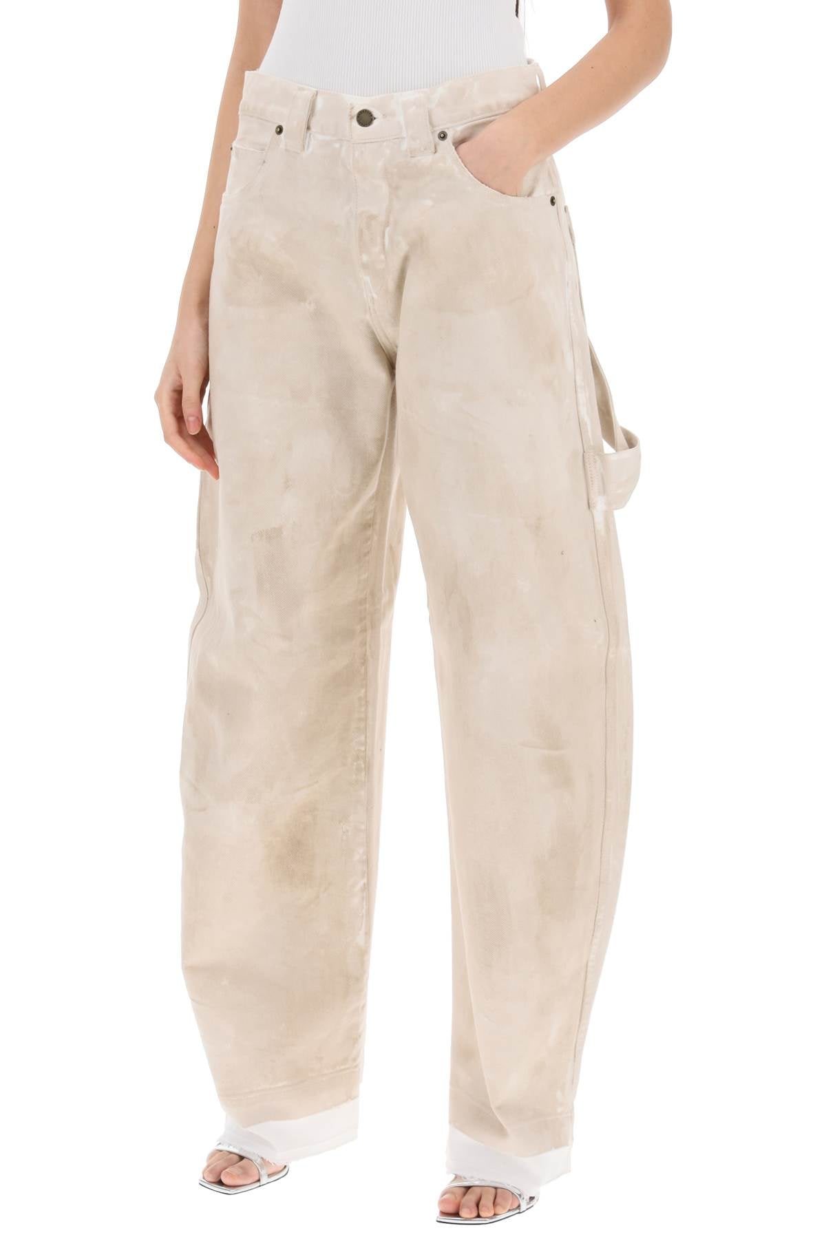 Darkpark Audrey Marble-Effect Cargo Jeans for Women image 3