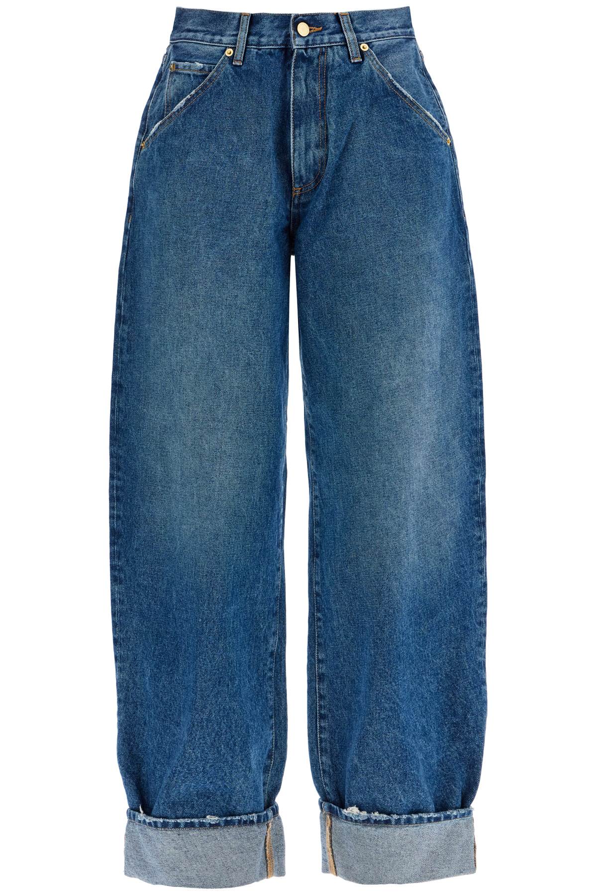 DarkPark Khris Barrel Jeans: Light Wash Distressed Denim image 0