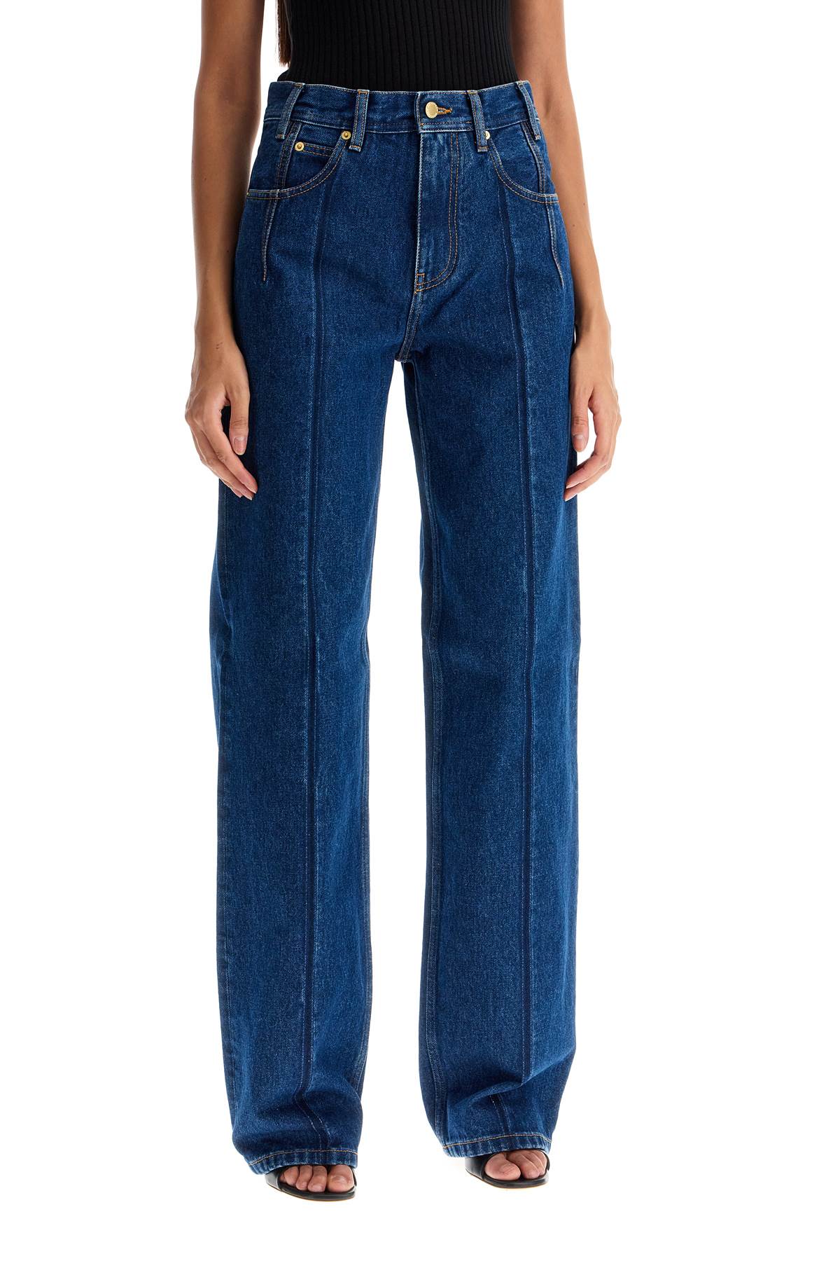 DarkPark Pleated Straight-Leg Jeans image 1