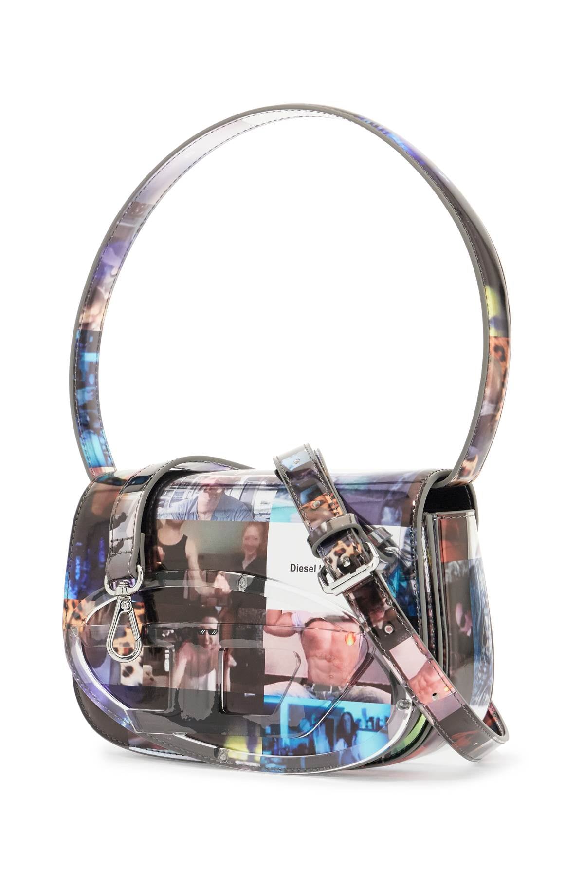 Diesel 1DR Glossy Shoulder Bag with Transparent Oval D Plaque image 2