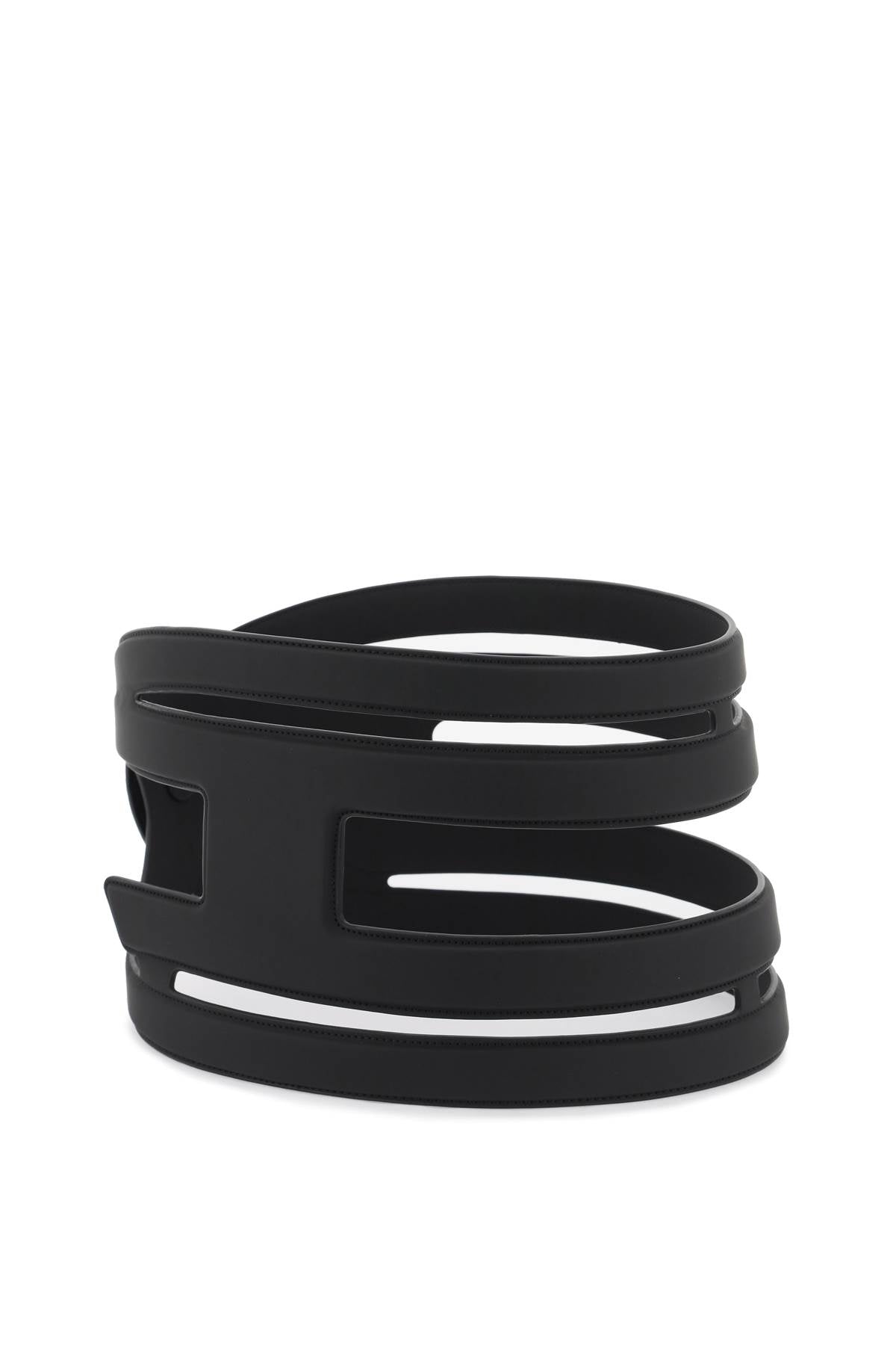 Diesel Oval D Faux Leather Belt with Micro-Skirt Option image 1