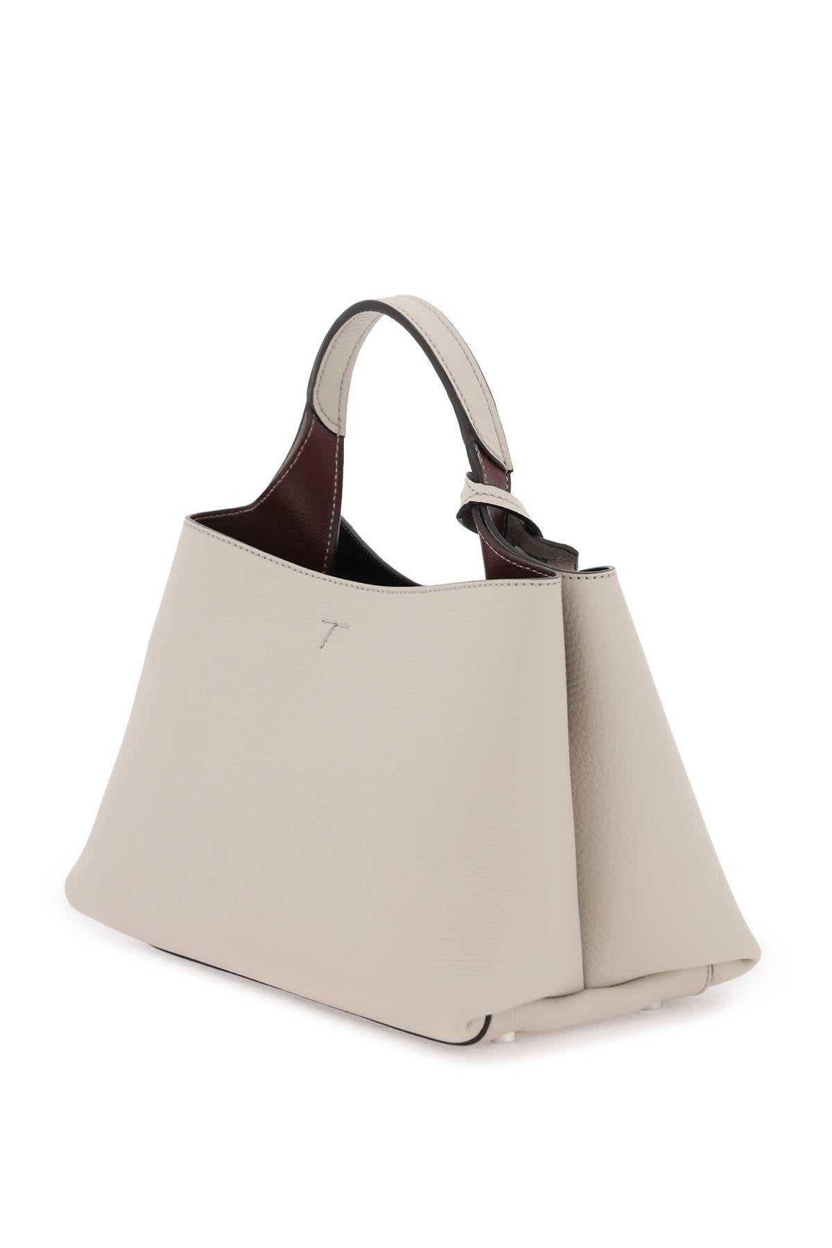 Tod'S Grained Leather Handbag with Timeless T Detail image 1