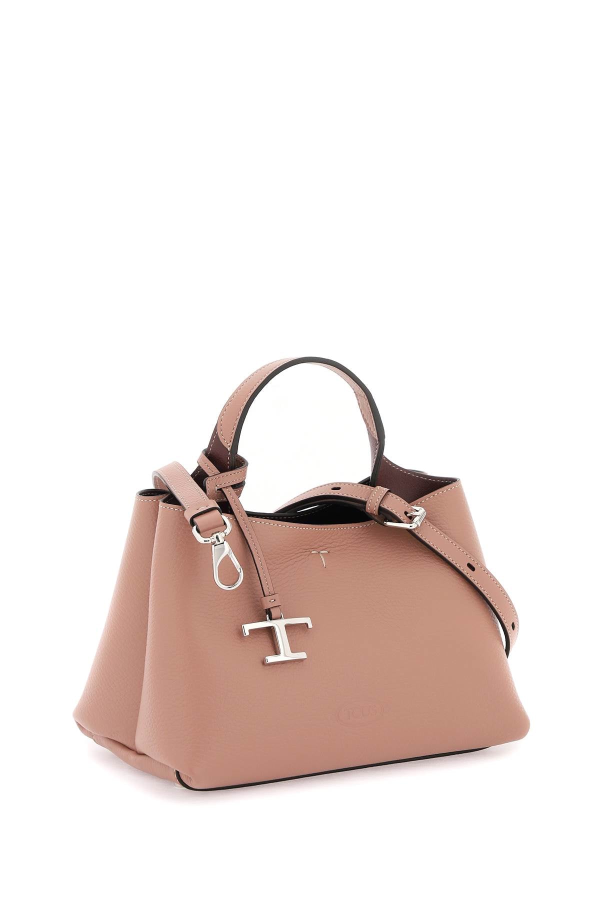 Tod'S Grained Leather Handbag with Timeless T Detail image 2