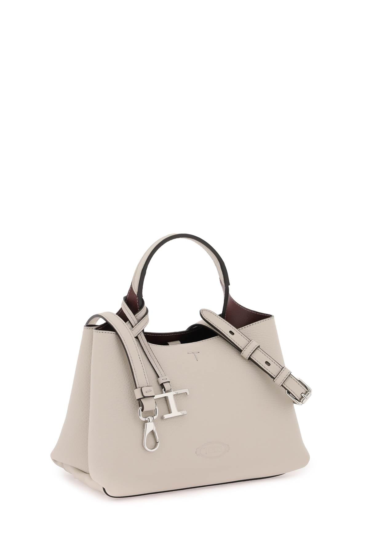 Tod'S Grained Leather Handbag with Timeless T Detail image 2