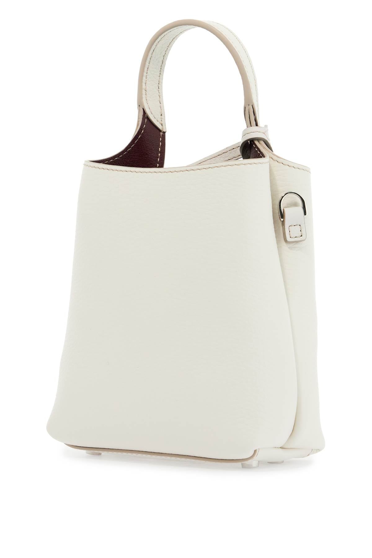 Tod'S white calf leather crossbody bag with burgundy details image 1