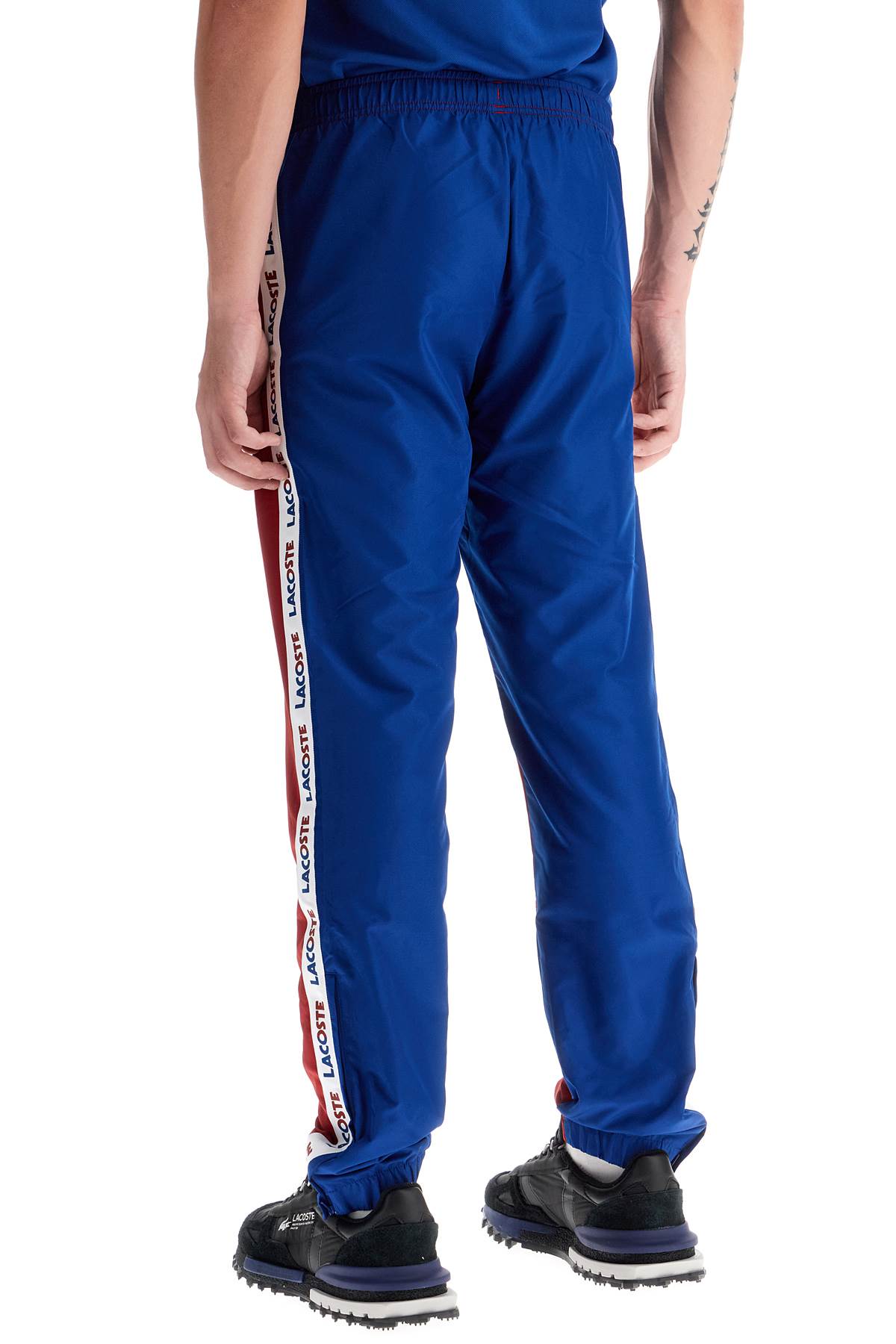 Lacoste Recycled Taffeta Joggers with Color Block Design image 2