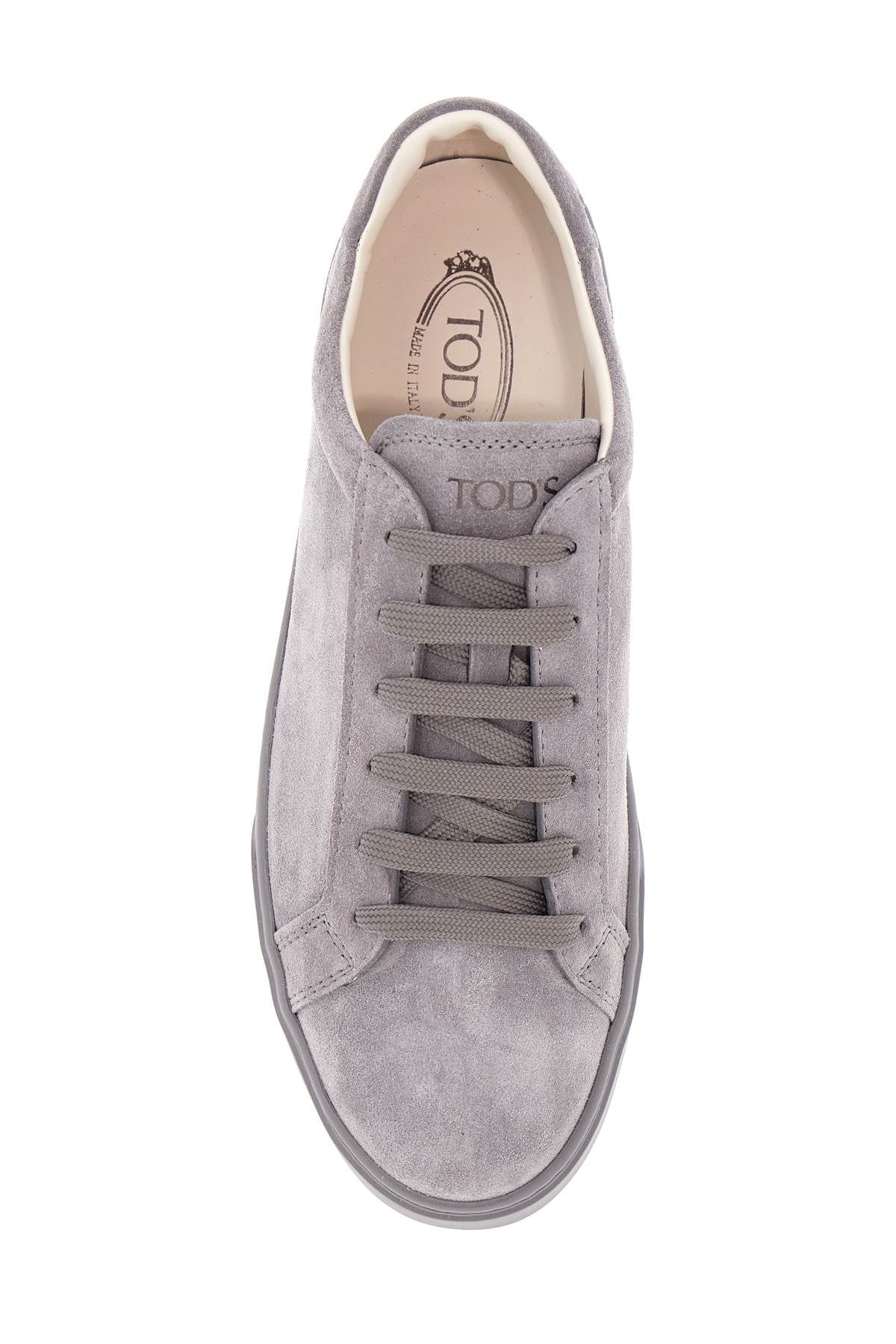 Tod'S lace-up shoes in suede mouse grey with rubber sole image 1