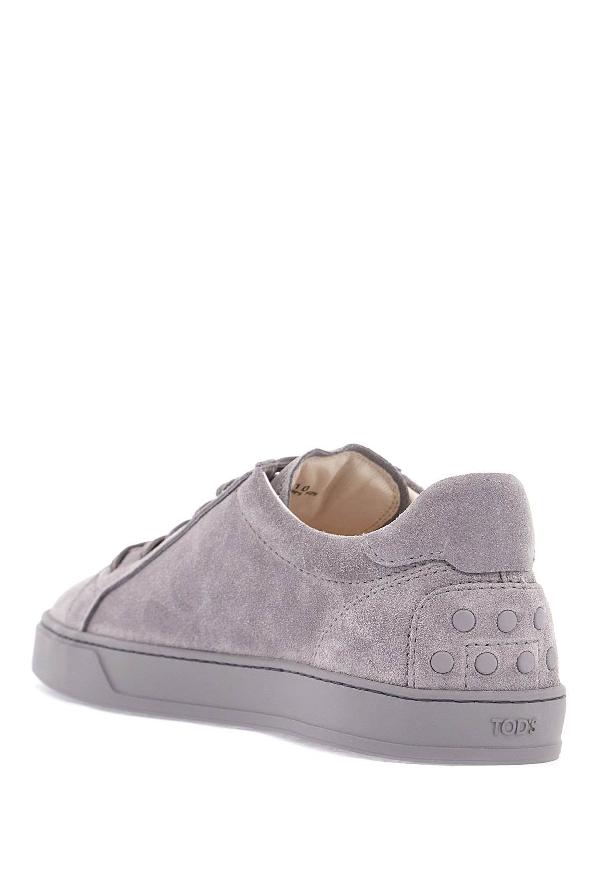 Tod'S lace-up shoes in suede mouse grey with rubber sole image 2