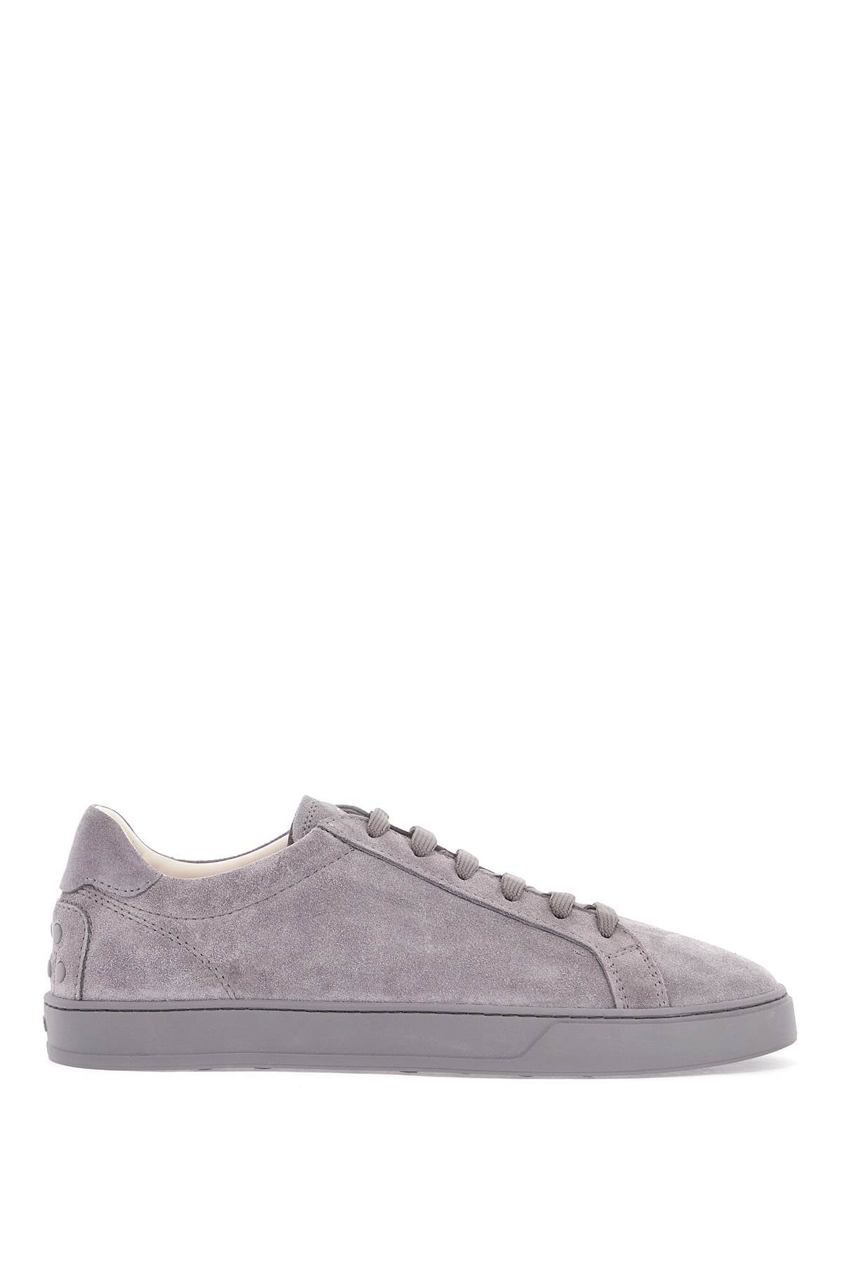 Tod'S lace-up shoes in suede mouse grey with rubber sole image 0