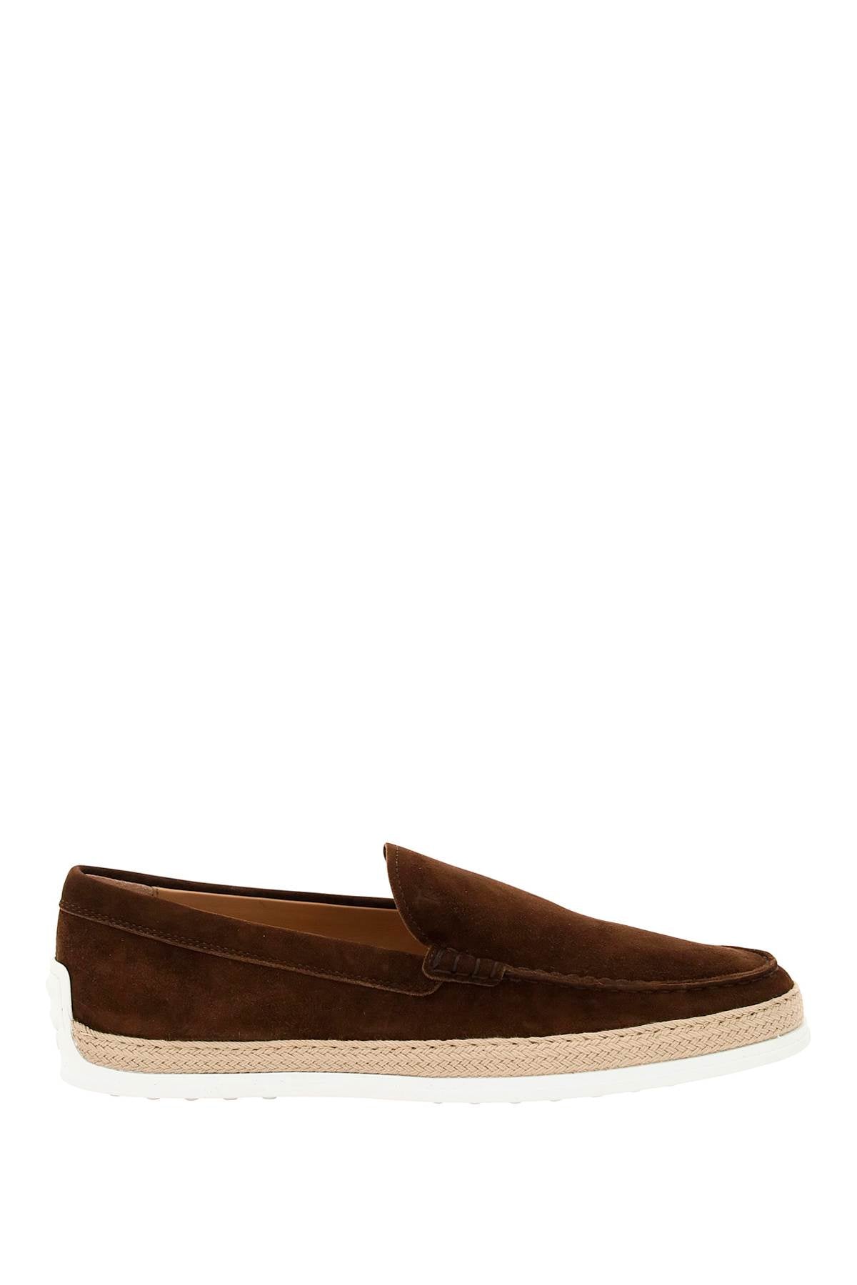 Tod'S suede slip-on with rafia insert image 0