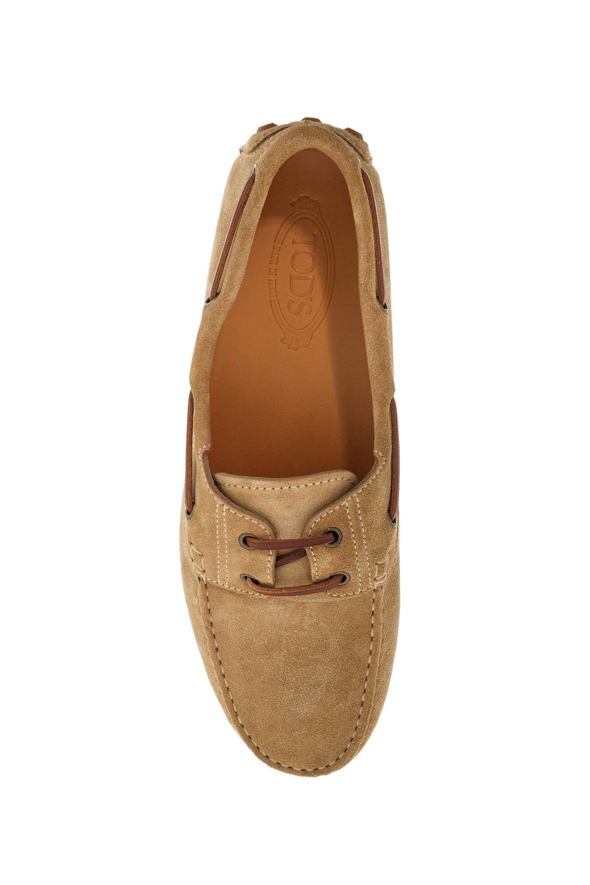 Tod'S suede biscuit leather loafers with rubber sole image 1