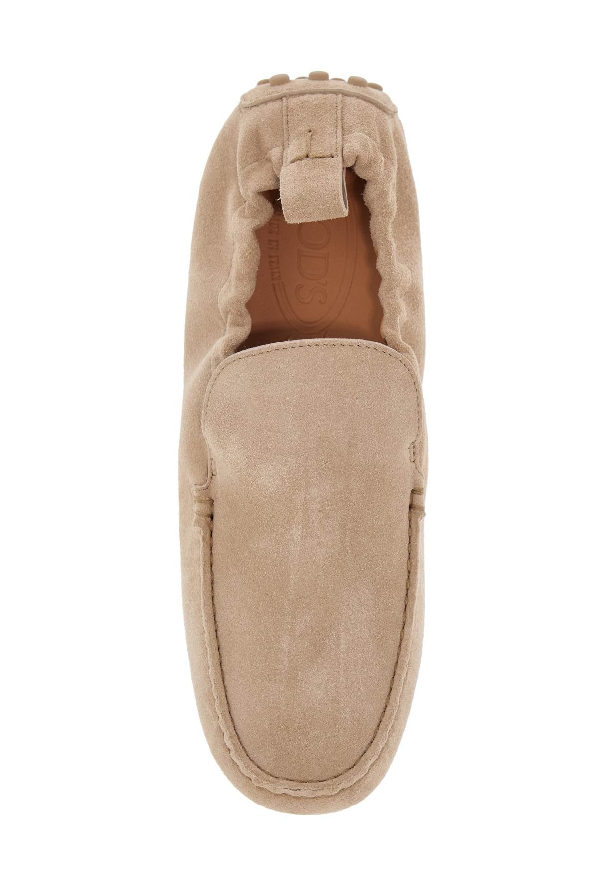 Tod'S gathered leather slippers in cord color image 1