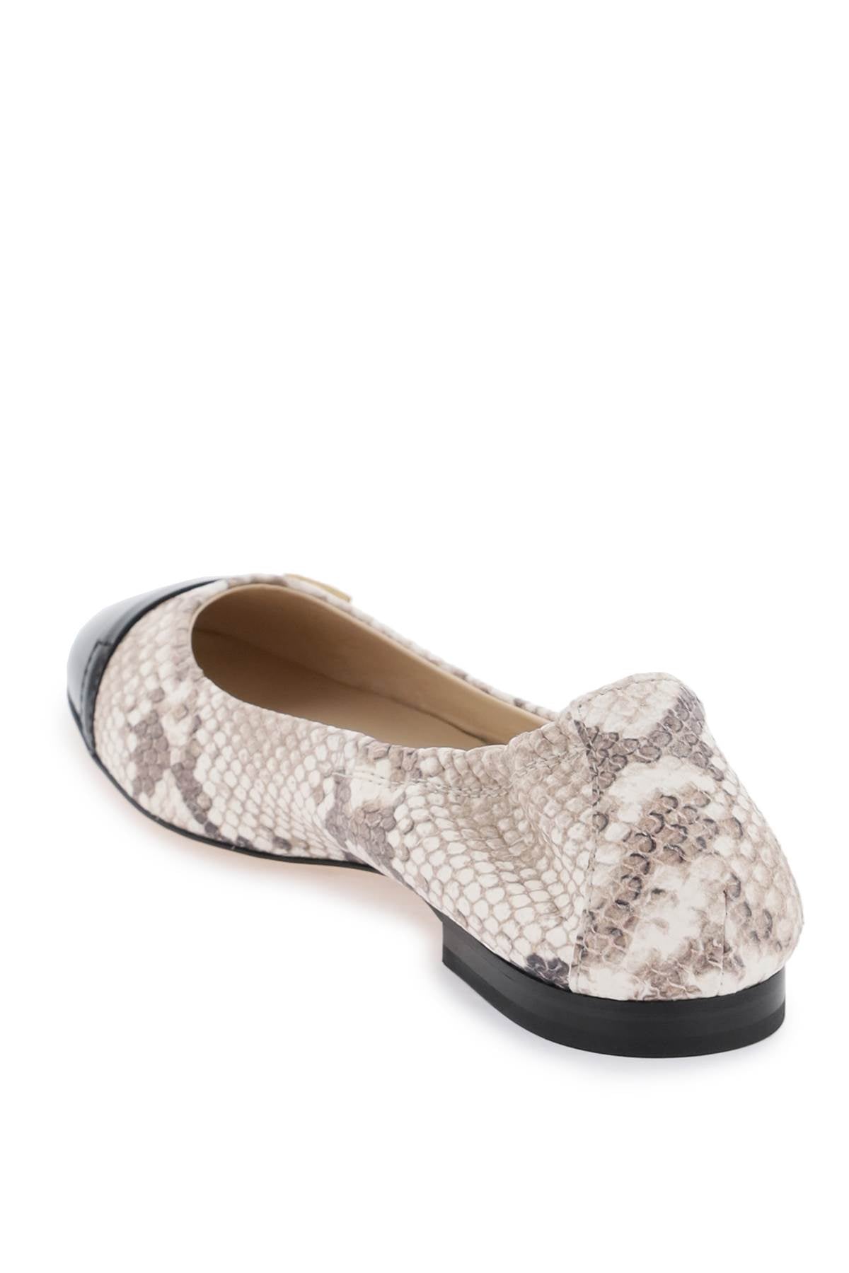 Tod'S snake-printed leather ballet flats image 2