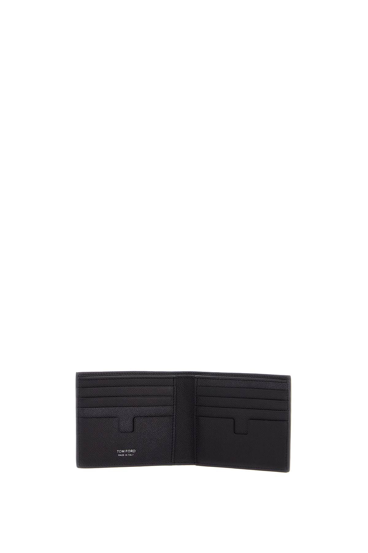 Tom Ford compact foldable black calfskin wallet made in italy image 1