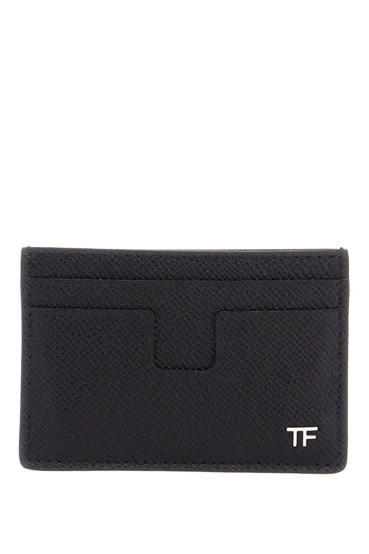 Tom Ford black minimalist calfskin credit card holder image 0