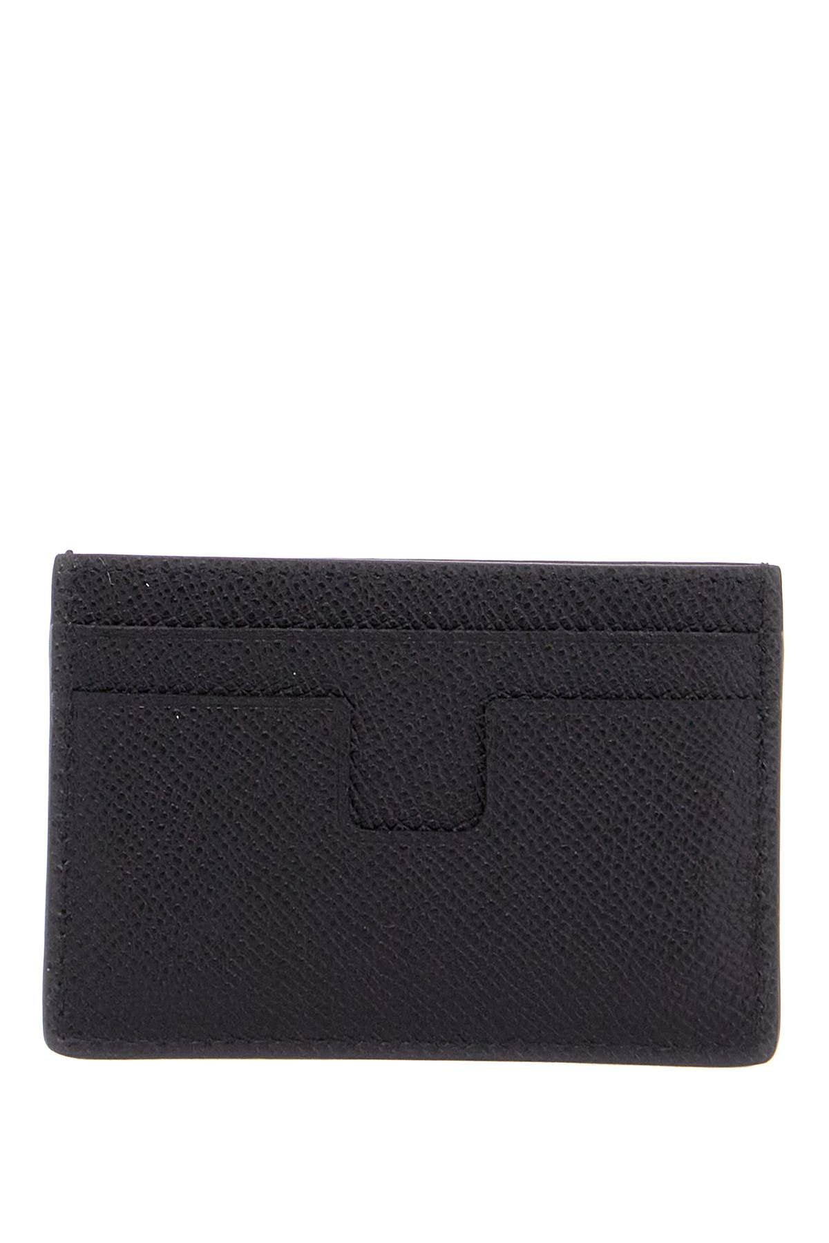 Tom Ford black minimalist calfskin credit card holder image 1